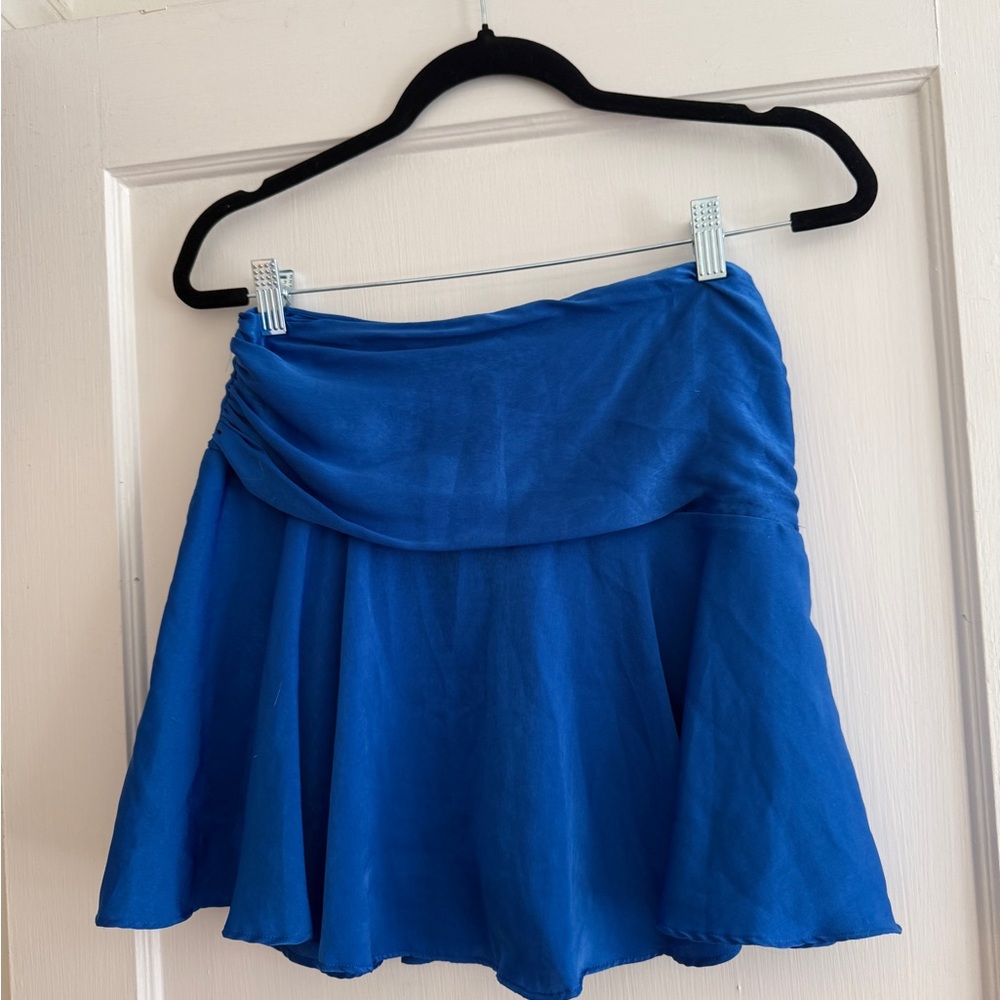 Zara Vibrant Blue Skater Skirt